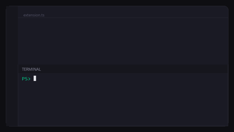 Installing the VSIX from the VS Code terminal