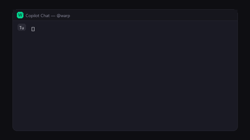 First run — @oz /config in chat